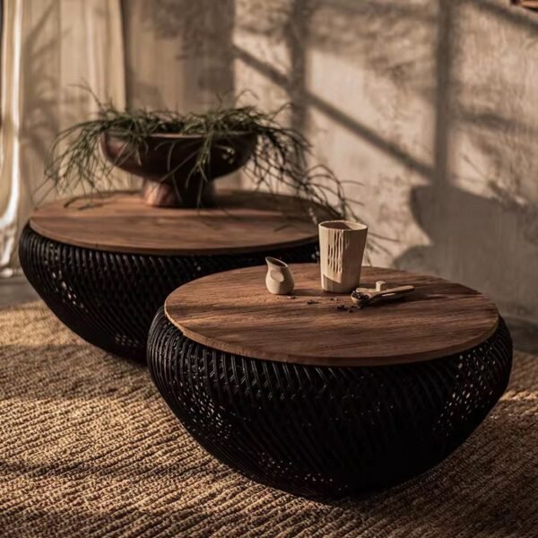 Boho Rattan Coffee Table